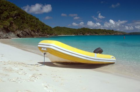Day on a dinghy in the Caribbean